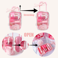 Offre Spéciale : Coffret Magique Mini Valise de Maquillage pour les Lèvres – Ensemble 6 Pièces Rouge à Lèvres et Gloss avec Pendentif – Hydratant, Longue Tenue, Kit Cadeau Adorable