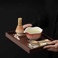 Ensemble de quatre pièces en céramique écologique Lotus Matcha Japandi
