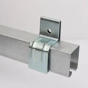 Suporte de trilho de montagem em parede para porta deslizante de celeiro em aço galvanizado, acessório de hardware para porta deslizante H resistente personalizado por atacado