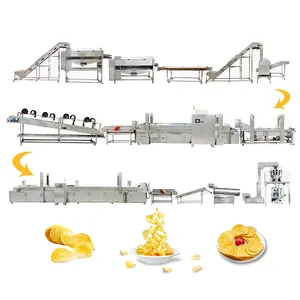 50kg 100kg 300kg pringles potato chips snack machinery line potato chips production and packing line crisp making machine