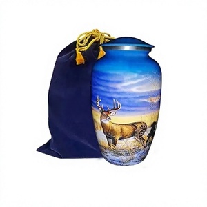 Urna de cremación de ciervo para cenizas humanas, ataúd para cenizas para hombres y mujeres, urna para perros y gatos, urna conmemorativa para entierro - Product Image 1