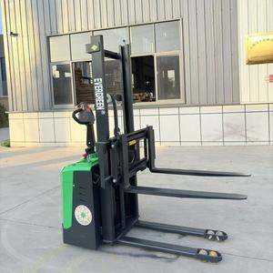 Carretilla elevadora eléctrica JG 1,5 T con soporte de 3m Apilador de paletas hidráulicas 1,5 t y horquilla móvil lateral Accionamiento y elevador estacionarios - Product Image 4