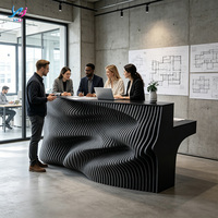 Bureau de réception moderne en bois massif personnalisable pour salle de sport et magasin, mobilier de bureau commercial durable et écologique