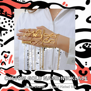 <span class=keywords><strong>Collier</strong></span> <span class=keywords><strong>personnalisé</strong></span> en acier inoxydable avec nom chrétien tendance, plaqué or 18 carats pour femmes - Product Image 2