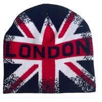 Chine Acrylique Tricoté Surdimensionné Londres Jacquard Bonnet Chapeaux Taille Libre Extensible Hiver Voyage Accessoire Beanise pour Hommes et Femmes