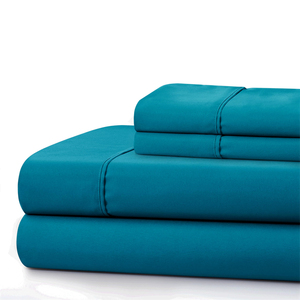 Hiện đại rắn màu bedding Sheet Set với 1 flat & 1 được trang bị <span class=keywords><strong>Comforter</strong></span> Bộ giường sang trọng xấu Tấm Cotton bedding Set - Product Image 4