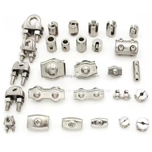 Bouchon de câble métallique en acier inoxydable Gréement Vis Connecteurs de retenue de câble métallique Câble métallique Clip de serrage Attaches - Product Image 6