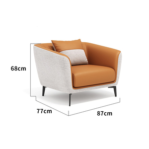 Chaise de <span class=keywords><strong>réception</strong></span> en cuir à siège unique, mobilier de bureau à la mode - Product Image 6