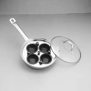 AAA Factory Supply Stainless Steel Poached Egg Maker with 4 Poached Egg Cups