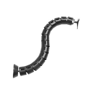 ABS Plastic Office Desk Cable Conduit Rectangle Sandy Silver <b>White</b> Black Transparent <b>White</b> Floor Type Wire Management Organizer - Product Image 2