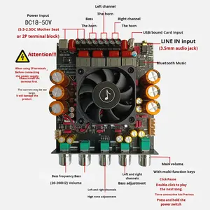 AS21P pour carte d'amplificateur numérique 2.1 canaux 300W*2+600W Subwoofer TPA3255 Puce importée Fabriqué en Chine - Product Image 2