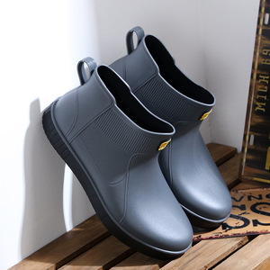 Personalizzabili alla moda <span class=keywords><strong>stivali</strong></span> <span class=keywords><strong>da</strong></span> <span class=keywords><strong>pioggia</strong></span> a tubo corto per gli uomini con taglio basso per uso esterno peluche e scarpe impermeabili calde per il lavoro - Product Image 5