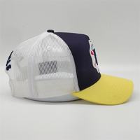 Topi Baseball Truk Custom Logo OEM, Kapas 5 Panel, Bagian Belakang Jaring, Snapback, Bordir 3D, Patch, Grosir Topi Truk, MOQ Kecil, Custom