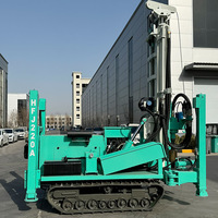 Plateforme de forage de puits d'eau diesel portable professionnelle, contrôlée par PLC, mobile, profondeur de forage de 200 m, pompe à boue, moteur, petite taille pour usage domestique