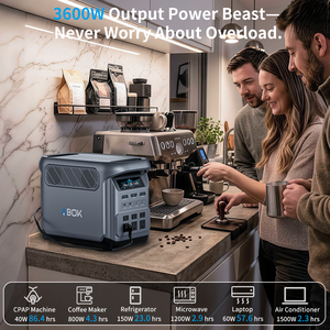 Ventes directes d'usine ABOK, stations d'alimentation solaire Lifepo4 1800W, générateur solaire portable, <span class=keywords><strong>batterie</strong></span>, port PD 140W pour la maison, le <span class=keywords><strong>camping</strong></span>-<span class=keywords><strong>car</strong></span>, le <span class=keywords><strong>camping</strong></span> - Product Image 3