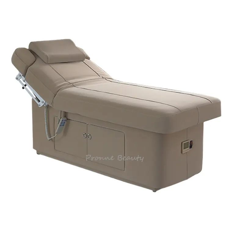 조정 가능한 현대 물리 치료 우드 스파 미용실 난방 페이셜 마사지 테이블 침대