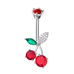 Thép không gỉ anh đào màu Zircon bụng nút Vòng rốn rốn bụng xuyên cơ thể xuyên đồ trang sức rốn Vòng - Product Image 4