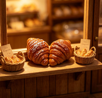 Jouet Squishy Croissant à Rebond Lent, Simulation Alimentaire en PU, Anti-Stress pour Enfants et Adultes