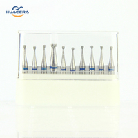 Huacera SI-R46 accessoires de perceuse dentaire pièce à main haute vitesse outils de dentisterie mèches de routeur à pointe de carbure consommables pour