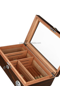 Wholesale Modern Design Walnut Wood Grain Painted <b>Cabinet</b> Wooden Cigar Box Humidor with Lacquer Technics Hygrometer Humidifier - Product Image 6