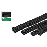 Gaine tressée extensible en PET pour câbles, diamètre intérieur 10 mm, protection de faisceau de câbles 600 V, gaine tressée flexible en PET