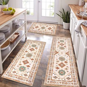 Ensemble de 3 tapis de cuisine en velours cristal à imprimé animalier <span class=keywords><strong>persan</strong></span>, tapis de sol pour la maison, durables, résistants aux taches, antidérapants, faciles d'entretien, prêts à l'emploi - Product Image 4