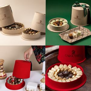 लक्जरी कैंडी पैकेजिंग के लिए ढक्कन के साथ कस्टम राउंड सिलेंडर चॉकलेट उपहार बॉक्स और हैंडल के साथ खुदरा प्रदर्शन - Product Image 6