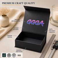 Boîtes rigides de luxe CRD en papier, boîte cadeau pliable magnétique, laminage mat, doublure en éponge, logo personnalisé, fermeture pour parfum et cosmétiques