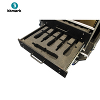 Flight case antichoc 5U personnalisé OEM avec tiroir en mousse pour 6 microphones