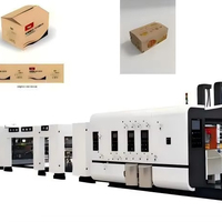 Machine d'impression de boîtes en carton entièrement automatique, ligne de production de pliage et de collage, imprimante et rainureuse de boîtes en carton