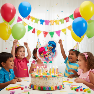 Candela di compleanno Shimmer Shine da 7,5 cm, decorazione per feste per bambini - Product Image 3