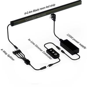 APP Control Plug-in and Play Flexible Silicone Channel LED <b>Lighting</b> for 13mm Slat <b>Wall</b> <b>Wood</b> Panel Decoration Solution Kits - Product Image 1