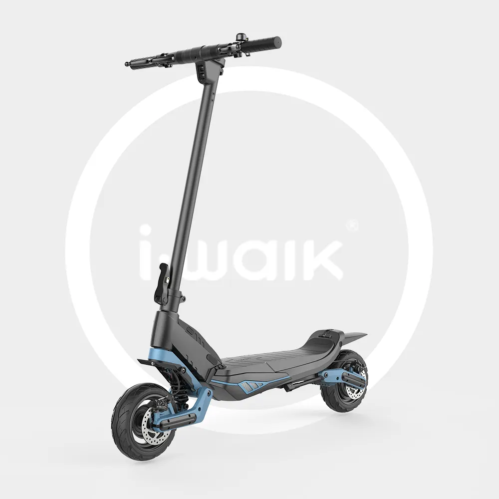 IWALK High Speed Long Range 9 Inch Kick Wheels Electric Scooter With Lights
