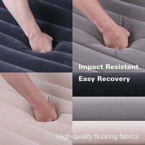 Matelas gonflable de voyage en PVC floqué pour siège arrière de voiture, vente en gros, bonne qualité - Product Image 6