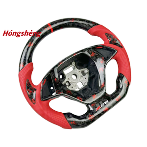 Hongsheng 2016 2020 Chevrolet Camaro Corvette C7 Tùy chỉnh màu Đỏ giả mạo sợi Carbon tay lái LED hiển thị Da Đục Lỗ - Product Image 2