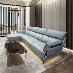 Nuovo arrivo italiano europeo Design postmoderno luce di lusso in vera pelle Chesterfield divano Set componibile per <span class=keywords><strong>soggiorno</strong></span> - Product Image 6