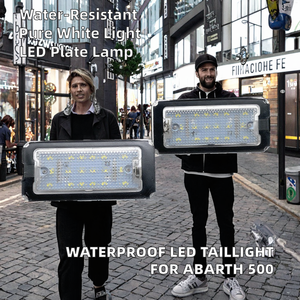 <span class=keywords><strong>Abarth</strong></span> <span class=keywords><strong>500</strong></span> Auto Exterior LED Lights Waterproof White Rear Taillight and License Plate 12V New Condition Car Plate Number Light - Product Image 2