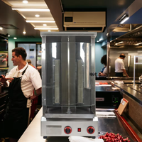 Machine à shawarma électrique/à gaz, machine à kebab machine à kebab pour poulet machine à griller, acier commercial Stealess pour restaurant