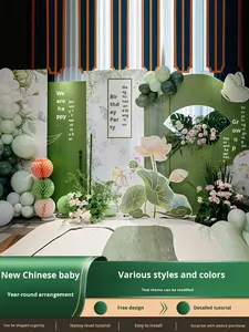 ของตกแต่งบอร์ด KT สไตล์จีนโบราณ สำหรับงานฉลองวันเกิดครบรอบ 1 ปี (100 วัน) สำหรับเด็กชายและเด็กหญิง - Product Image 2