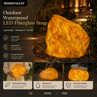 Lampe LED MOMOVALLEY pour aménagement paysager, texture pierre naturelle, éclairage de chemin, extérieur, étanche, décorative, jardin, parc