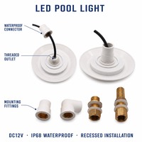 Mini Unterwasser-Poolleuchten Eingebaute Harzgefüllte LED-Poollampe für Spa-Pool-Wasserspiele IP68 DC12V 6W 10W