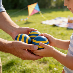 Ensemble <span class=keywords><strong>de</strong></span> boules <span class=keywords><strong>de</strong></span> <span class=keywords><strong>pétanque</strong></span> en résine multi-motifs pour jeux en plein air dans la cour, sur la <span class=keywords><strong>plage</strong></span> et sur l'herbe - Product Image 5
