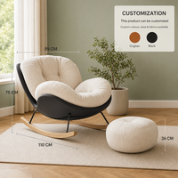 Fauteuil à bascule confortable, fait main, moderne et durable pour l'extérieur