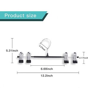 Stainless Steel Multifunctional Pants Rack <b>Hangers</b> for Wardrobe and Bathroom Storage - Product Image 4