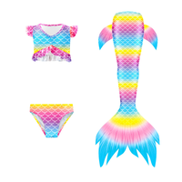 Maillot de bain sirène pour filles, tenue de bain sirène pour bébés filles, ensemble de maillot de bain sirène princesse pour filles
