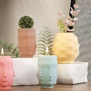 Moule en silicone YS pour porte-bougie, moule DIY pour porte-bougie en ciment, moule pour pot de fleurs succulentes en béton, moule en plâtre - Product Image 3