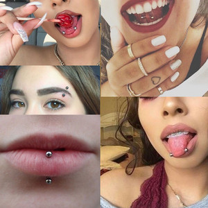 <span class=keywords><strong>Piercing</strong></span> de Acero Inoxidable con Forma de Plátano y <span class=keywords><strong>Labio</strong></span>, <span class=keywords><strong>Piercing</strong></span> para Lengua, Ojos de Serpiente, Pendiente de Tragus, 16g - Product Image 6