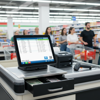 15 pouces caisse enregistreuse Pos Machine magasin écran tactile Windows/android Pos Terminal épicerie système de point de vente pour la vente