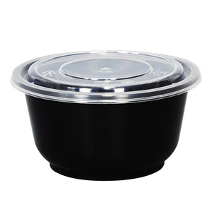 Disposable Round Takeaway Bowls 500ml 400ml Microwaveable Food <b>Containers</b> For <b>Soup</b> Vegetable Fish Egg Travel Use - Product Image 1