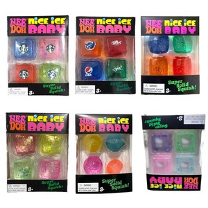 ลูกบาศก์บีบเล่นขนาด 1.2 นิ้ว 4 ชิ้น ยี่ห้อ Schylling รุ่น Nice Cube Stress Maltose Needoh Baby Cube Squishy Ice Cube ของเล่นบีบสำหรับฮาโลวีนและคริสต์มาส - Product Image 1